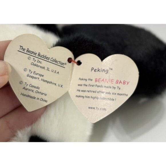 Ty Beanie Buddy PEKING the Panda Bear 13” Plush Vintage - Picture 6 of 8